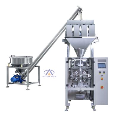 1KG Sugar / 1KG Rice Grain Packing Machine With 4 Linear Weigher