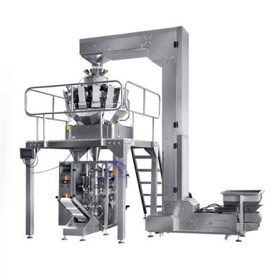 Grain / Granule Automated Packing Machine With Multi Head Weigher For Oatmeal / Cornmeal