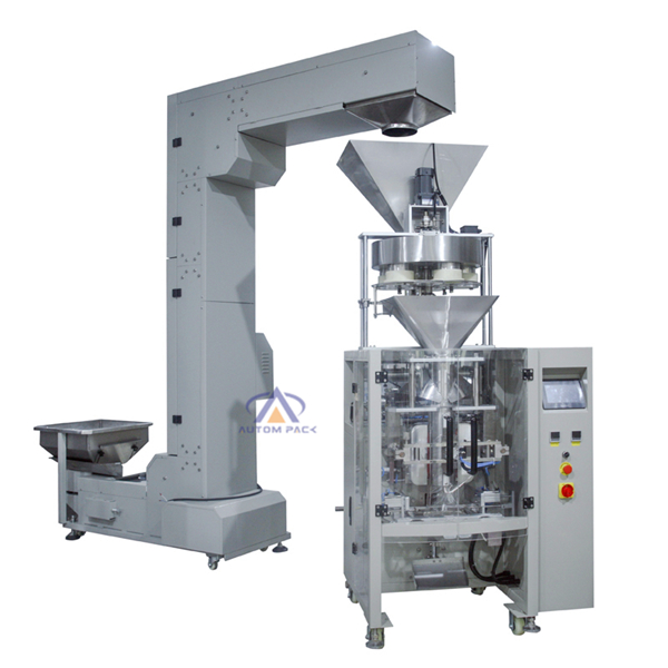 ATM-420C Granule Packing Machine with measurement <a href=https://www.autompack.com/packing-machine/ATM-420C-Volumetric-Cup-Packing-Line.html target='_blank'>Cup</a>s