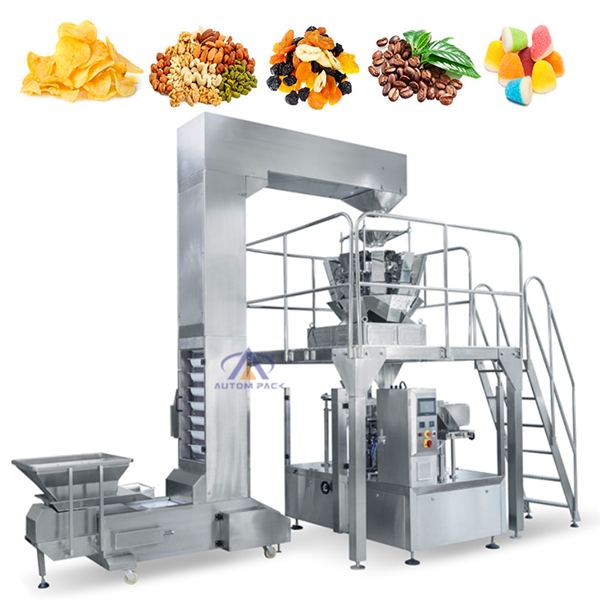 Stand Up Pouch <a href=https://www.autompack.com/packing-machine/Stand-Up-Pouch-Coffee-Bean-Premade-Bag-Rotary-Packing-Machine.html target='_blank'>Coffee Bean</a> Premade Bag Rotary Packing Machine