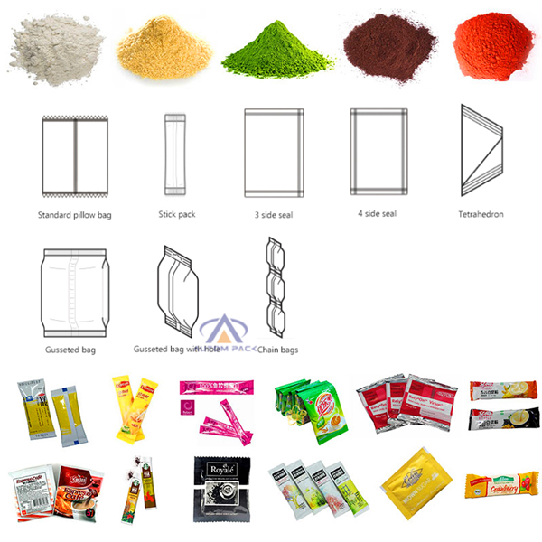 20~200g Spices <a href=https://www.autompack.com/packing-machine/20-200g-Spices-Curry-Powder-Flour-Vertical-Packing-Machine.html target='_blank'>Curry</a> <a href=https://www.autompack.com/packing-machine/ATM-420D-powder-packing-machine.html target='_blank'>Powder</a> Flour Vertical Packing Machine