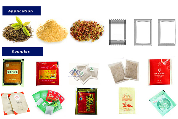 Tea Filter Paper Inner Bag And Outer Envelope Packing Machinary With Tag